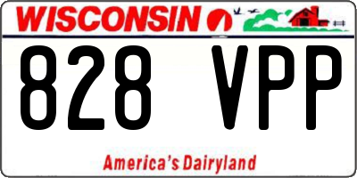 WI license plate 828VPP