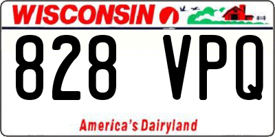 WI license plate 828VPQ