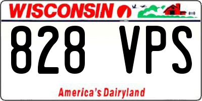 WI license plate 828VPS