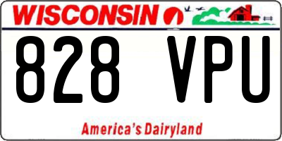 WI license plate 828VPU