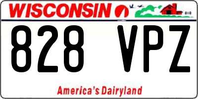 WI license plate 828VPZ