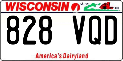 WI license plate 828VQD