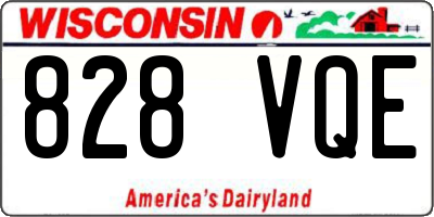 WI license plate 828VQE