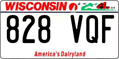 WI license plate 828VQF