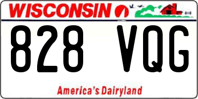 WI license plate 828VQG