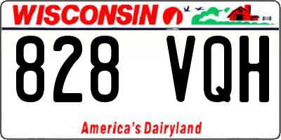 WI license plate 828VQH