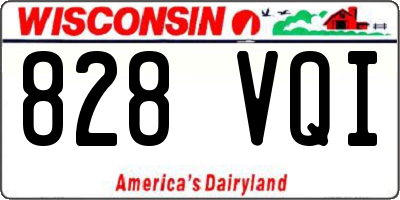 WI license plate 828VQI
