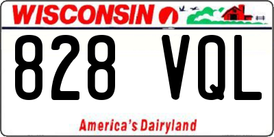 WI license plate 828VQL
