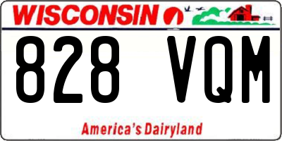 WI license plate 828VQM