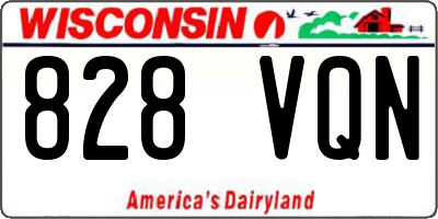 WI license plate 828VQN