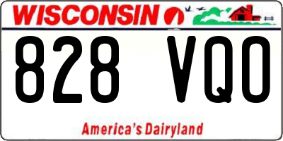 WI license plate 828VQO