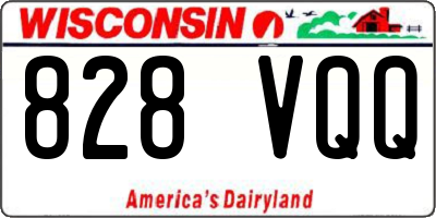 WI license plate 828VQQ