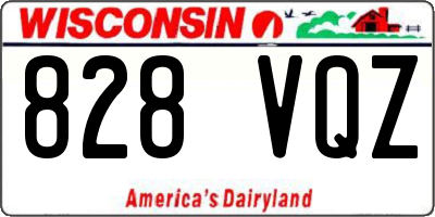WI license plate 828VQZ
