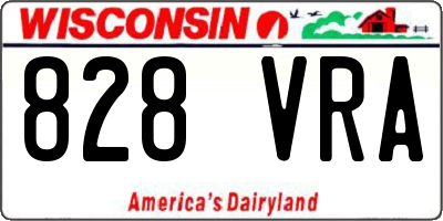 WI license plate 828VRA