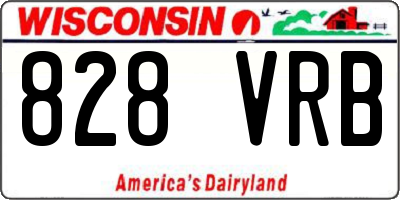 WI license plate 828VRB