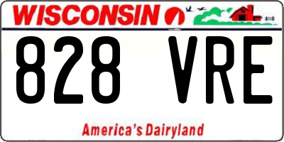 WI license plate 828VRE