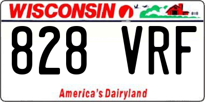 WI license plate 828VRF