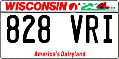 WI license plate 828VRI