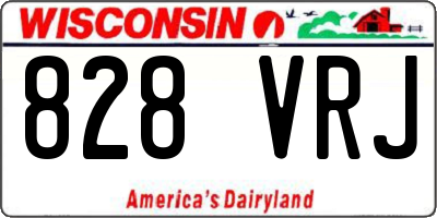 WI license plate 828VRJ