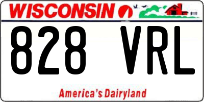 WI license plate 828VRL