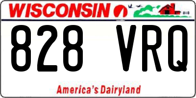 WI license plate 828VRQ