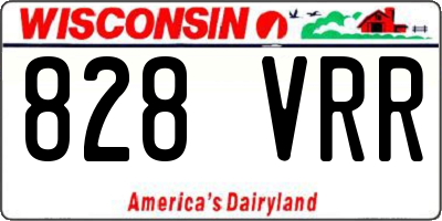 WI license plate 828VRR