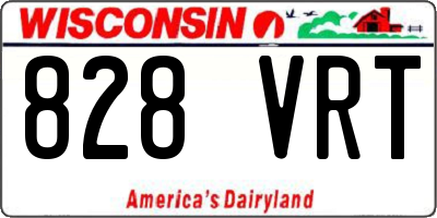 WI license plate 828VRT