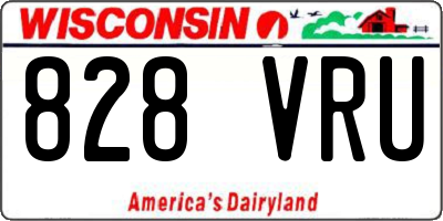 WI license plate 828VRU