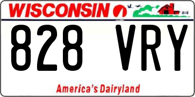 WI license plate 828VRY