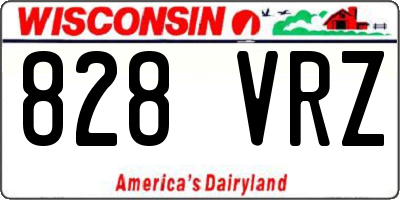 WI license plate 828VRZ