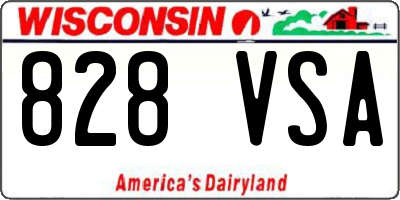 WI license plate 828VSA