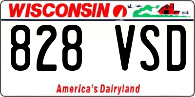 WI license plate 828VSD