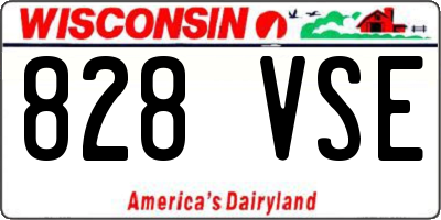 WI license plate 828VSE