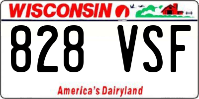 WI license plate 828VSF