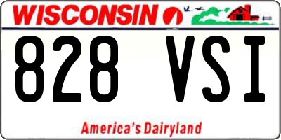 WI license plate 828VSI