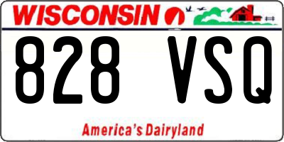 WI license plate 828VSQ