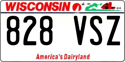 WI license plate 828VSZ
