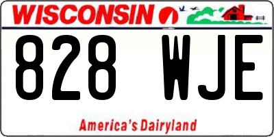 WI license plate 828WJE