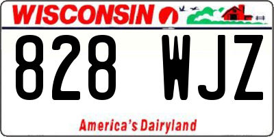 WI license plate 828WJZ
