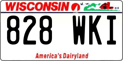 WI license plate 828WKI