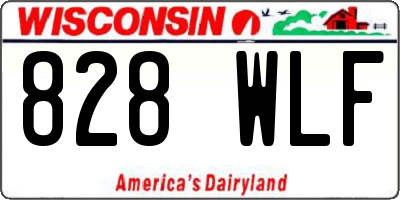 WI license plate 828WLF