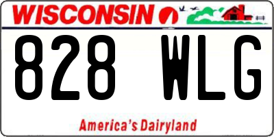 WI license plate 828WLG