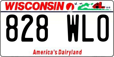 WI license plate 828WLO