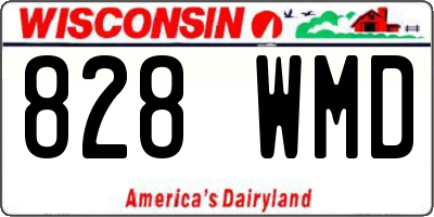 WI license plate 828WMD