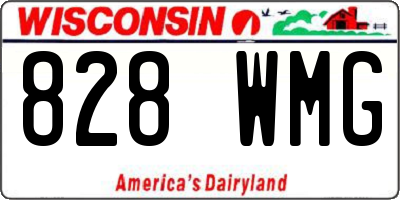 WI license plate 828WMG