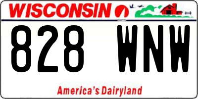 WI license plate 828WNW