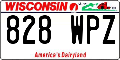 WI license plate 828WPZ