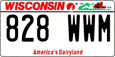 WI license plate 828WWM