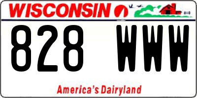WI license plate 828WWW