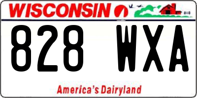 WI license plate 828WXA